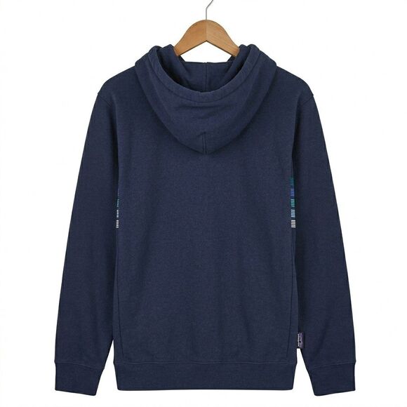 Patagonia Uprisal Hoodie Sweatshirt Mens M Navy Logo Ridge Striped Gorpcore - Picture 2 of 7